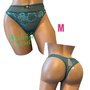Victoria's Secret Teal Floral Lace Panty